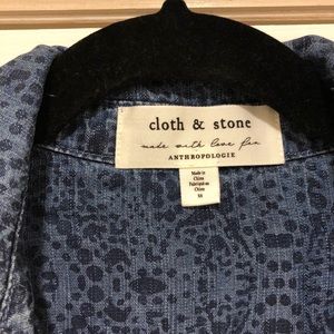 Anthropologie Denim print dress